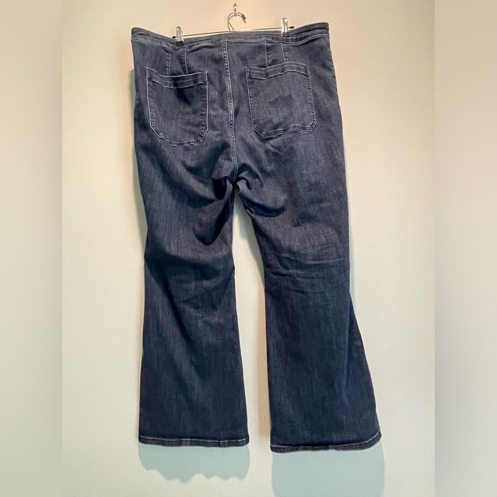 Anthropologie Pilcro Flare Leg Dark Wash Jeans Plus Size 22W - Picture 2 of 9